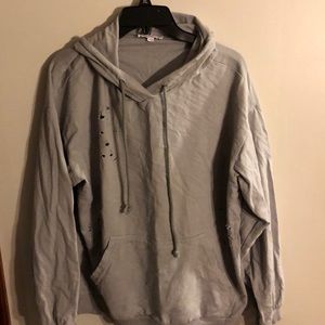 Grey distressed hoodie (AE)
